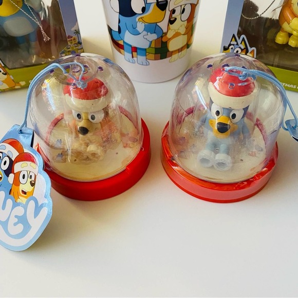 Bluey | Christmas Bundle Bingo Bluey Ornaments Santa Hat Figures Tumbler… - Picture 2 of 5